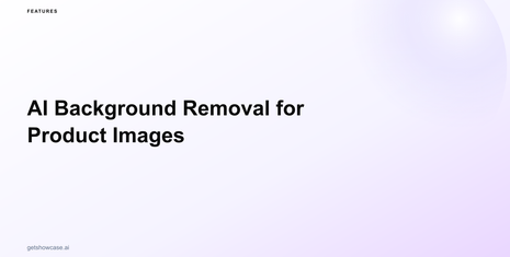 AI Background Removal for Product Images