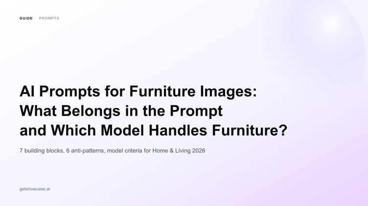 What Should I Prompt for a Good Furniture Image? AI Prompts and Model Selection for Home & Living 2026