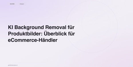 KI Background Removal für Produktbilder