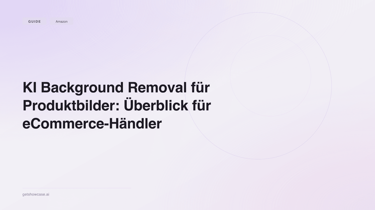 KI Background Removal für Produktbilder