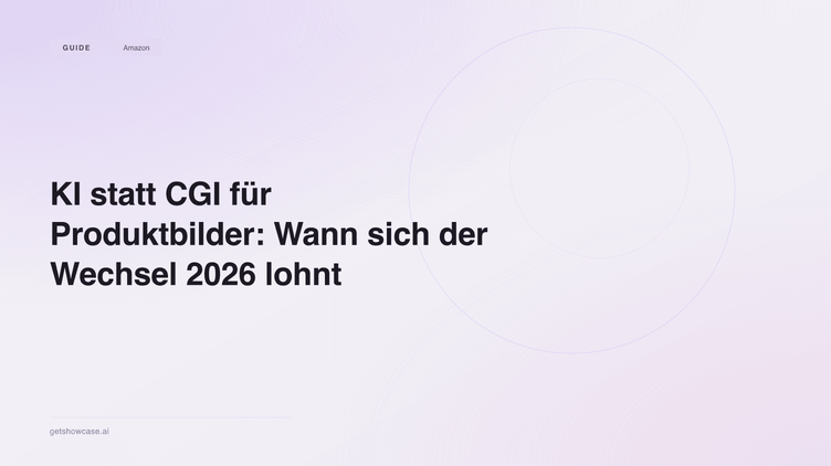 KI statt CGI für Produktbilder: Wann sich der Wechsel 2026 lohnt