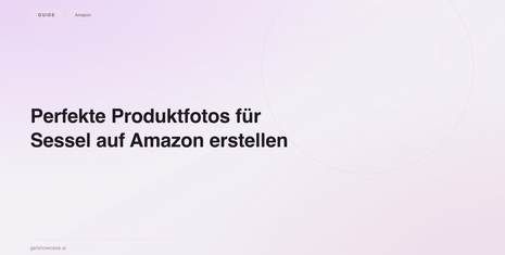 Perfekte Produktfotos für Sessel auf Amazon erstellen