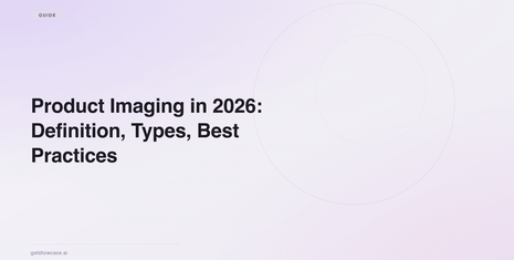 Product Imaging in 2026: Definition, Types, Best Practices