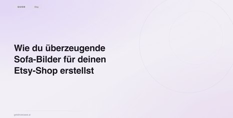 Wie du überzeugende Sofa-Bilder für deinen Etsy-Shop erstellst