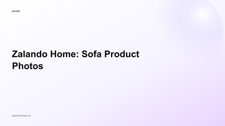 Zalando Home: Sofa Product Photos