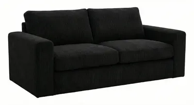 Schwarzes Cordsofa als Ausgangsbild für Highlight Remix