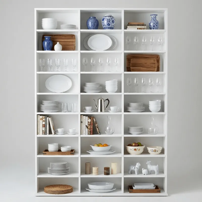 Stylish dining room with rustic sideboard and warm candlelight